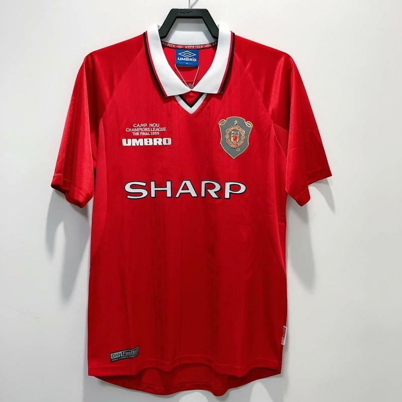 Áo Thun Bóng Đá Ngắn Tay Phong Cách Manchester United 1999/2000 Chất Lượng Cao