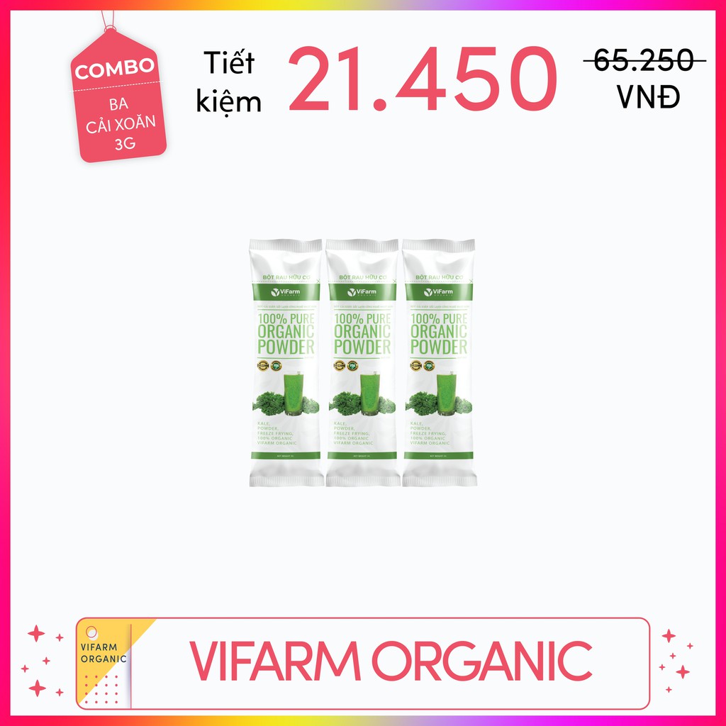 [Mã 267FMCGSALE giảm 8% đơn 500K] Bột Cải Xoăn Kale Nguyên Chất 100% ViFarm 50Gram | BigBuy360 - bigbuy360.vn