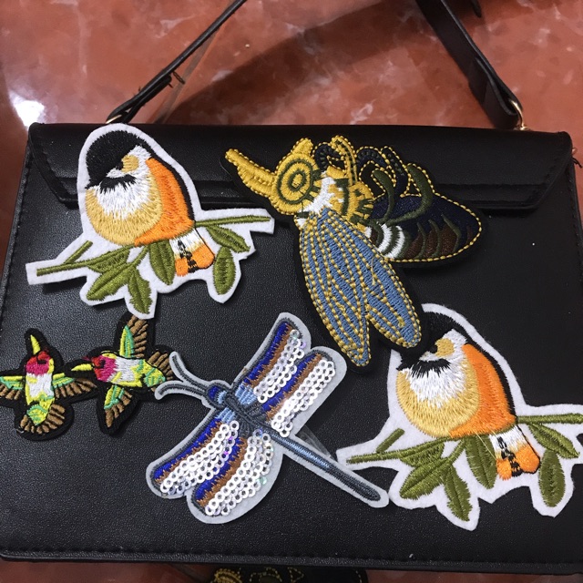 [MẪU 10] Bộ dán ủi hình chim, ong quần áo