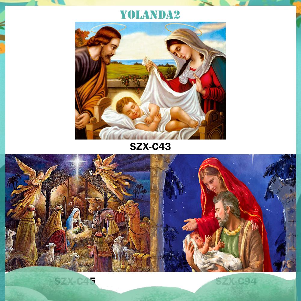 Toàn Bộ Bộ Tranh Thêu Chữ Thập Hình Chúa Jesus 11ct Diy