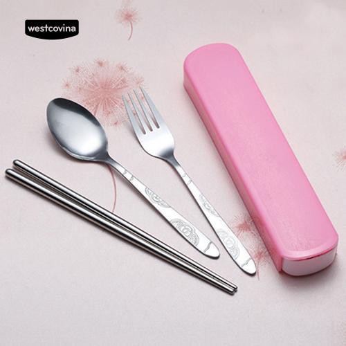 Bộ dụng cụ ăn bằng thép không gỉ tiện lợi chất lượng cao