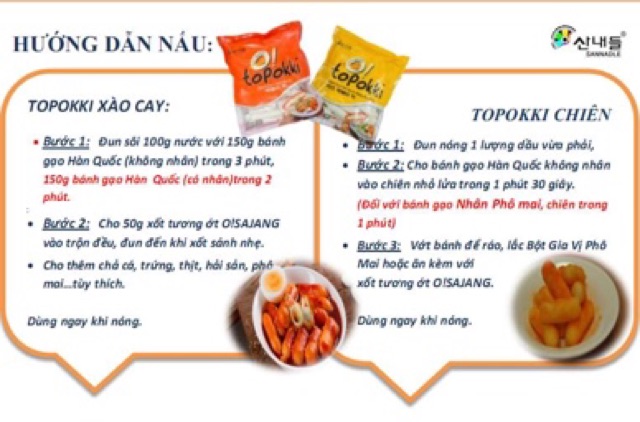 Combo bánh gạo cay (tok + sốt + chả cá)