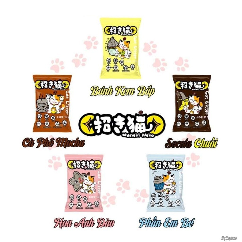 [Mã 159FMCGSALE giảm 8% đơn 500K] Cát Vệ Sinh Cho Mèo - Cát Nhật Maneki Neko Cho Mèo - 5L - iPet Shop