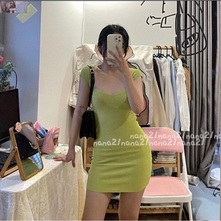 ĐẦM BODY CỔ U TAY CON (KÈM VIDEO HÌNH THẬT)