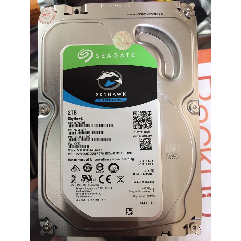 Ổ cứng HDD 2T Seagate chuyên PC, camera bảo hành 2 năm | BigBuy360 - bigbuy360.vn