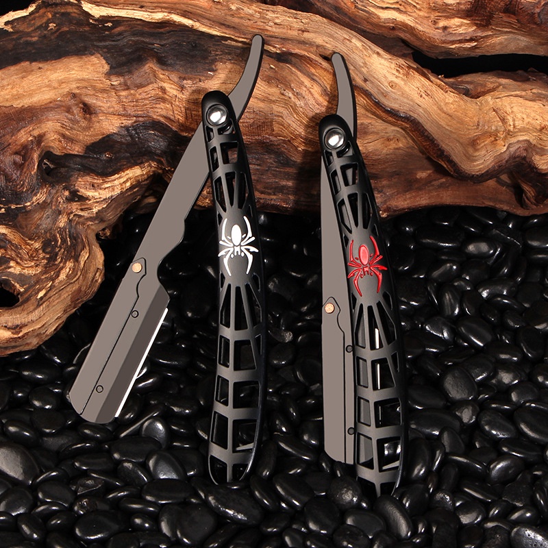Dao cạo râu thép Spider đẹp chất lượng cho barber