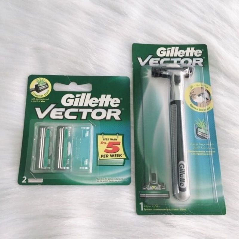 ( Chính hãng)Dao cạo râu Gillette Vector và lưỡi cạo