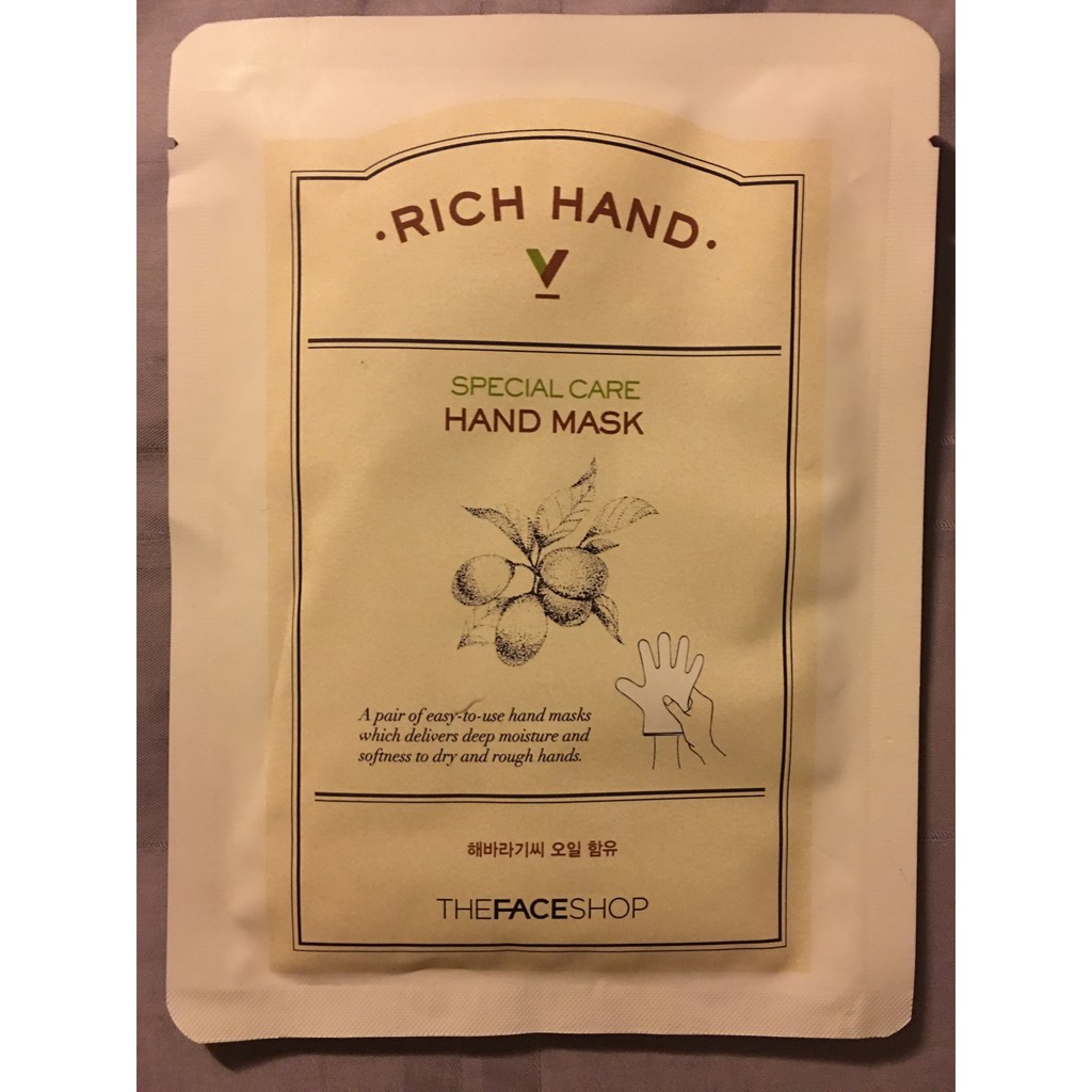 Mặt Nạ Chăm Sóc Tay The Face Shop Rich Hand V Special Carehand Mask 16ml