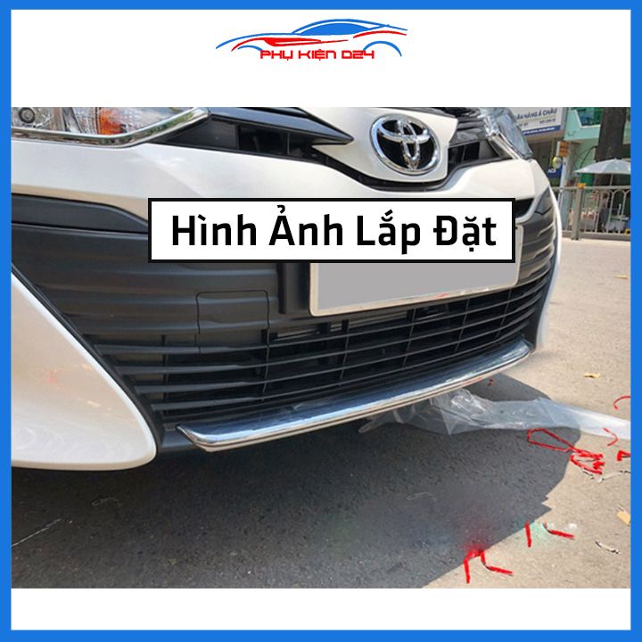 Ốp cản trước Vios 2019-2020-2021-2022 mạ crom trang trí chống trầy bảo vệ xe