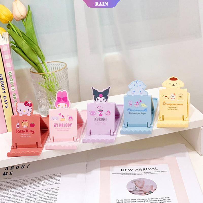 Giá Đỡ Điện Thoại Di Động Hình Cinnamoroll Kuromi My Melody Hello Kitty Pom Pom Purin Sanrio Anime Sanrio Có Thể Gập Lại [RAIN]