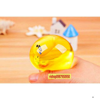 Gudetama squishy trút giận trứng gà, trút giận gudetama màu mè mochi slime