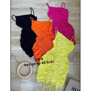Đầm dây rút body bé gái
