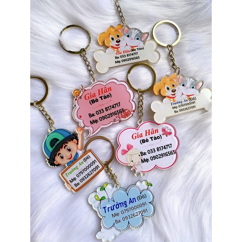 BẢNG TÊN TREO BALO CHO BÉ - chat để chọn mẫu yêu thích