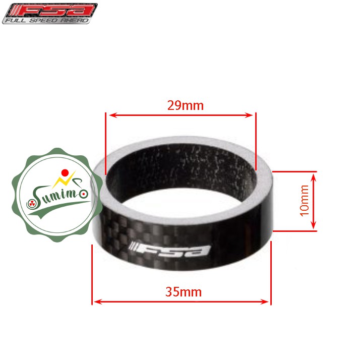 Vòng chêm cổ xe đạp - Vòng chêm FSA Carbon 10mm