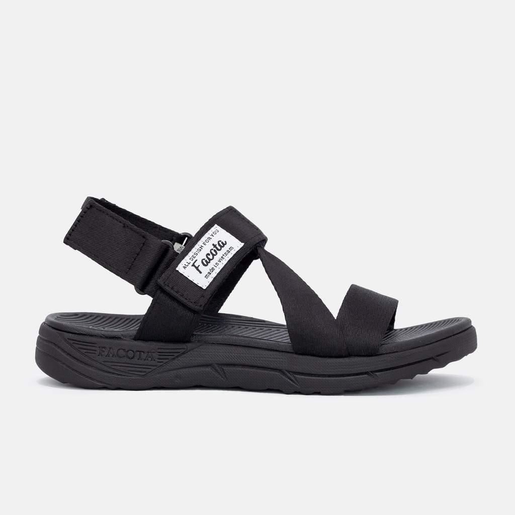 FACOTA | Giày dép sandal nam, nữ Unisex thể thao đen đi học, đi chơi NN01