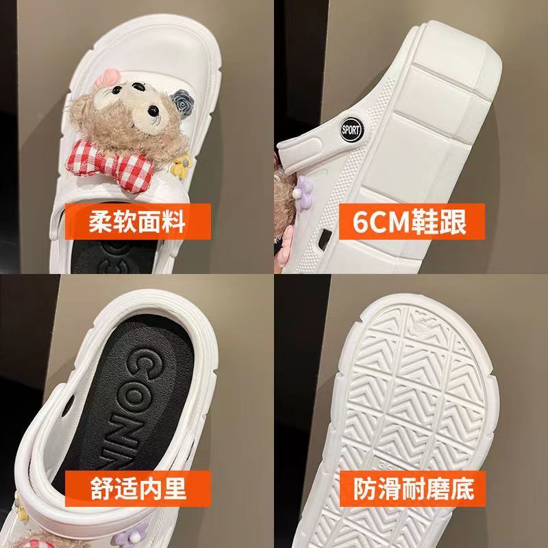 Dép Sandal Đế Dày Đục Lỗ Họa Tiết Hoạt Hình Dễ Thương