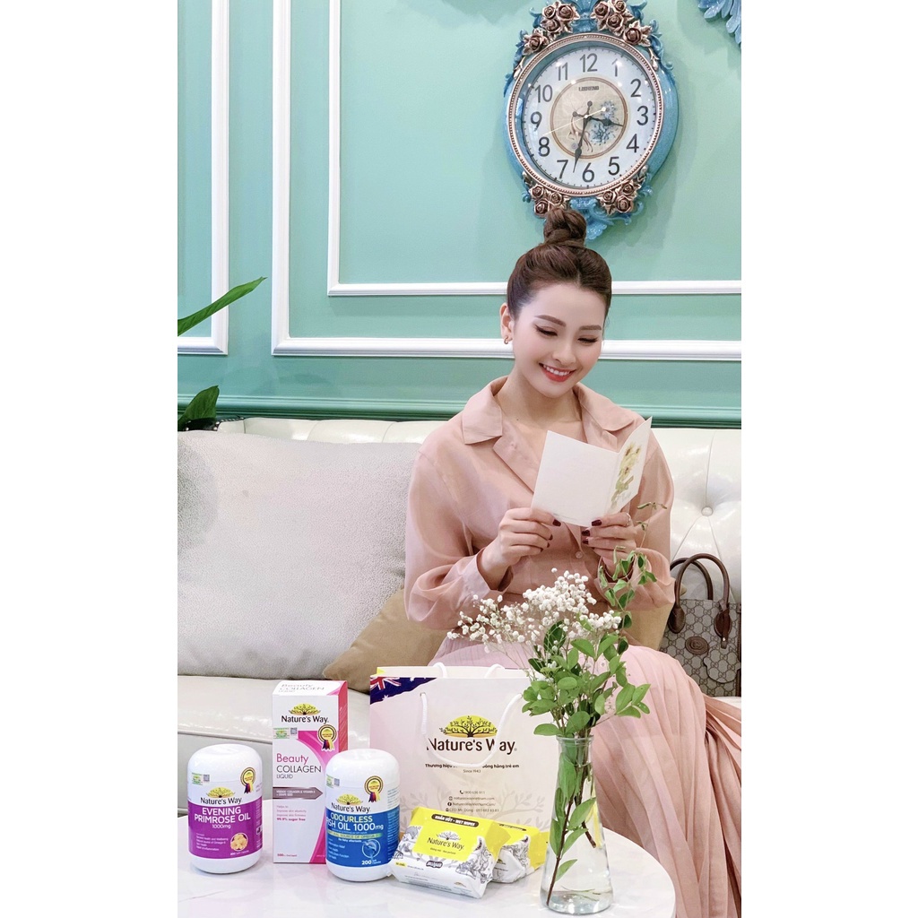 Viên Uống Dầu Cá Nature’s Way Odourless Fish Oil Tăng Cường Sức Khoẻ Tự Nhiên Không Mùi 1000mg - Date mới