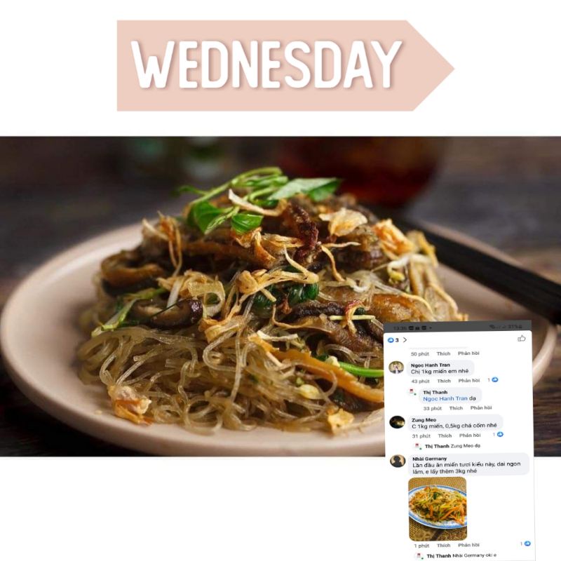 Miến Tươi Song Long  - Gói 1kg - Giá Tốt Nhất - Hàng luôn mới