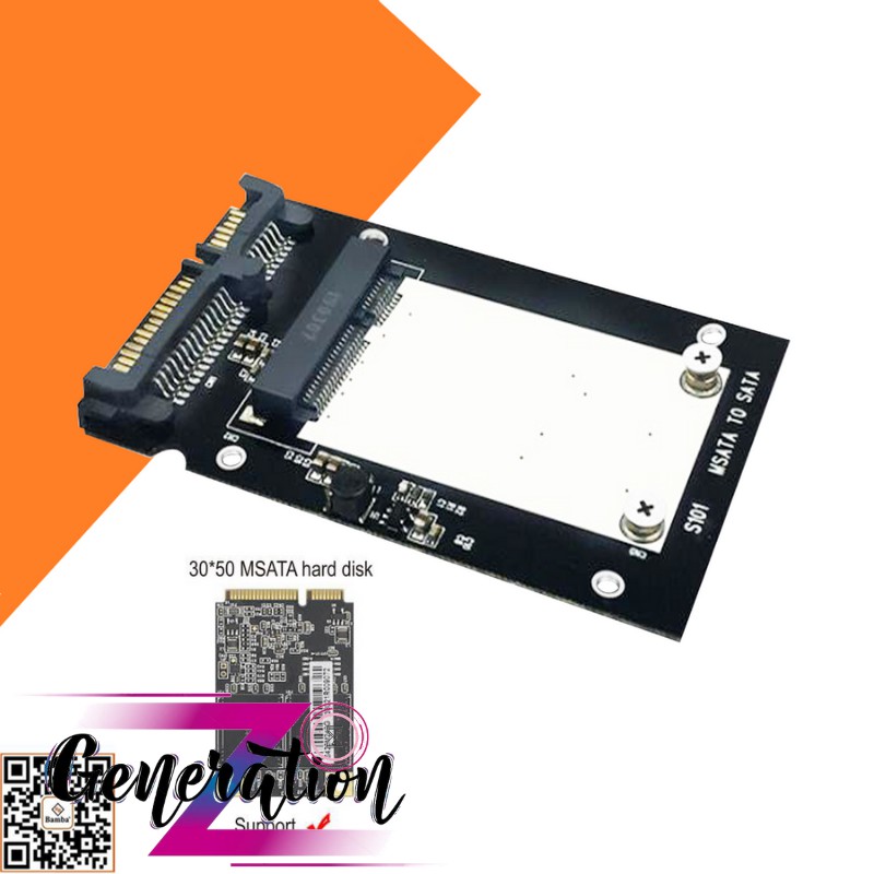 HỘP ĐỰNG Ổ CỨNG SSD MSATA - BOX SSD MSATA RA SATA 3 BAMBA B2 - VỎ NHÔM + MÀU ĐEN