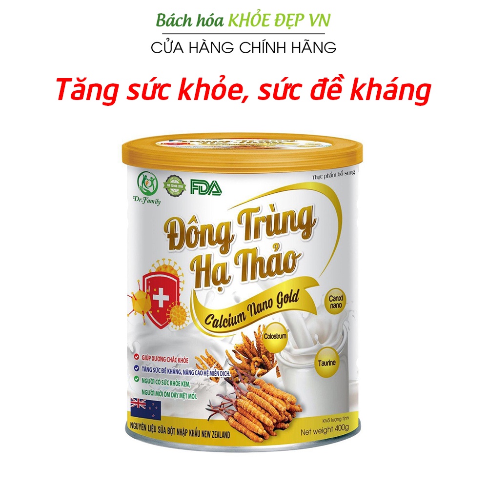 Sữa Đông trùng hạ thảo giúp tăng sức khỏe, sức đề kháng - 400g