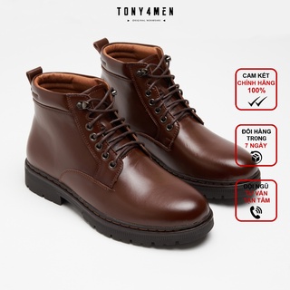  Combat Boot TONY4MEN Chất Liệu Da Bò Nhập Khẩu Đế Cao Su Đúc Bền Bỉ Thiết Kế Sang Trọng Lịch Sự GN9006 