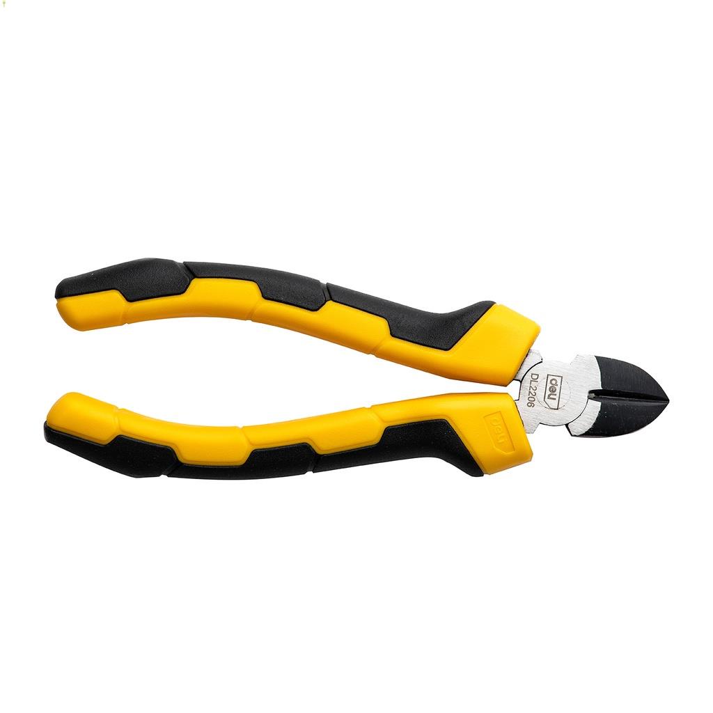 Kìm Cắt Dây Điện Deli Cao Cấp Chính Hãng - Chất Liệu Thép Cacbon Siêu Bền - Tay Cầm Chống Trượt Tiện Dụng - EDL2206 .