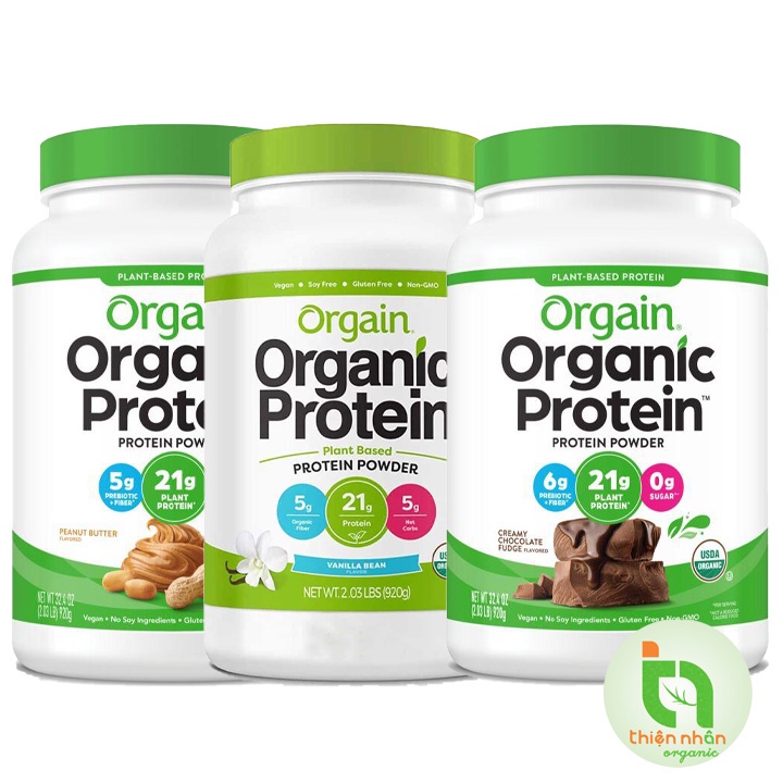Bột đạm thực vật hữu cơ Orgain Organic Protein pha sữa 920g thumbnail