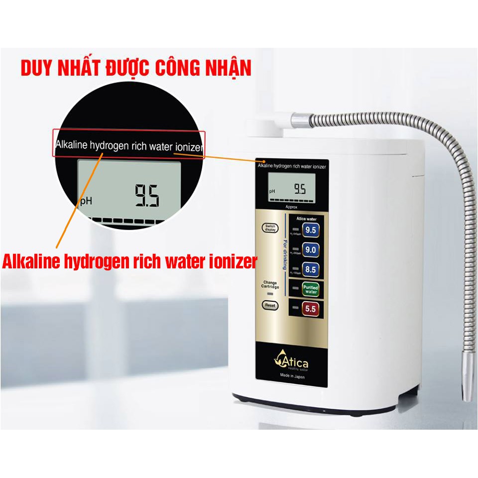 Máy Tạo Nước Ion Kiềm Giàu Hydro Atica SILVER Nhập Khẩu Nhật Bản - Thế Giới Lọc Nước  Ecofast