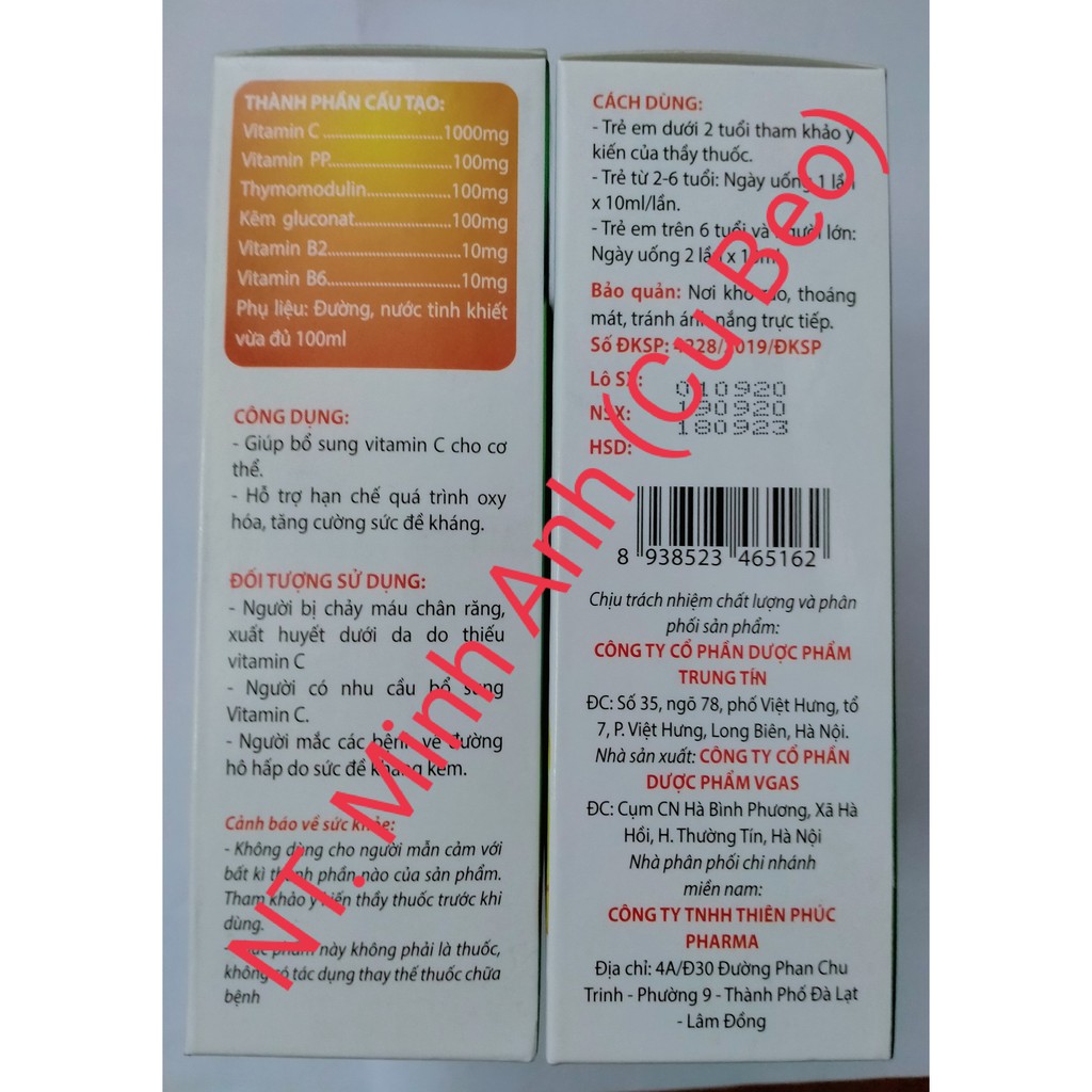 Vitamin C - lavita😍HÀNG CHÍNH HÃNG😍 tăng sức đề kháng cho trẻ