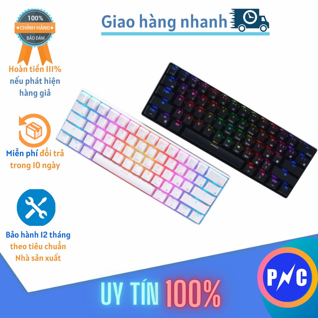 HÀNG CÓ SẴN - Bàn Phím cơ không dây RK61 RGB Chính hãng Royal Kludge Phiên Bản Mới Nhất.