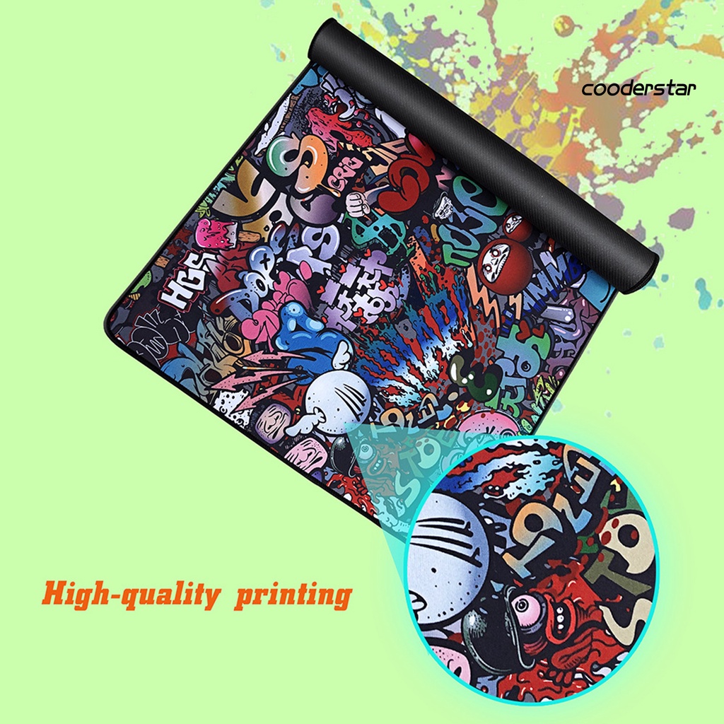 Tấm lót chuột và bàn phím máy tính cỡ lớn chống trượt in họa tiết Graffiti Zuoya