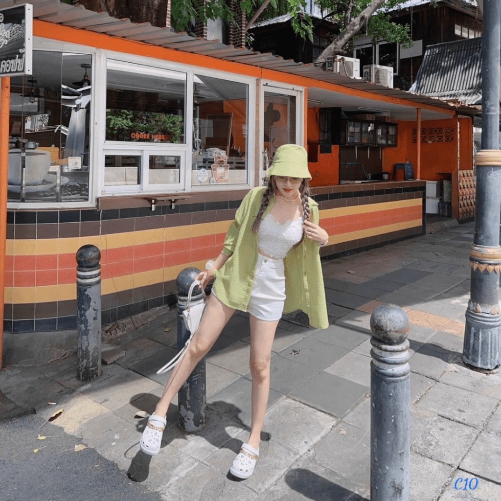 SET 3 IN 1 ÁO KHOÁC XỐP, LÓT REN, QUẦN FORD SIÊU XINH UP Shop Valentina