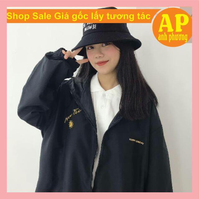 Áo khoác gió More funChất gió mềmhàng 1 lớp cổ, tay áo và gấu áo có bo dệt xịnfreesize 50kgphong cách hàn quốc