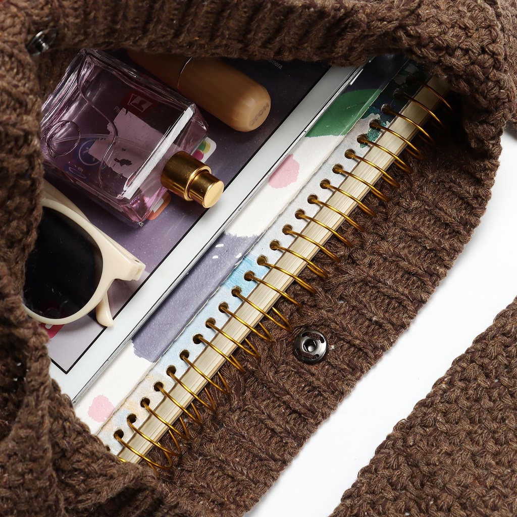 Túi Xách Đan Len Sức Chứa Lớn Thời Trang Cho Nữ