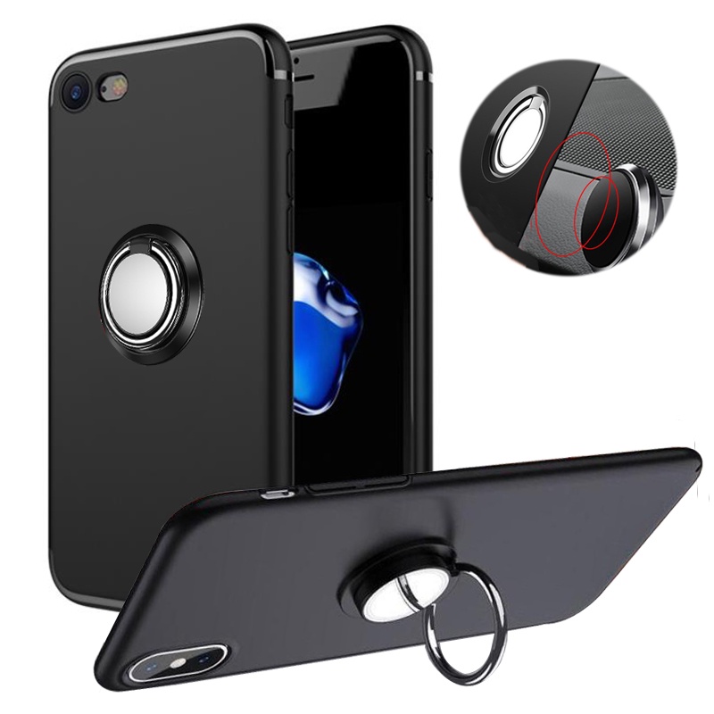 Ốp Điện Thoại Silicon Mềm Chống Sốc Có Vòng Đỡ Xoay 360 Độ Cho Lenovo Vibe P1 P1a42 P1C58 P1M Z5 0