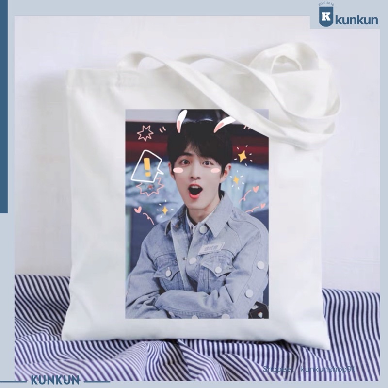 Túi tote in hình Ma Đạo Tổ Sư - Trần Tình Lệnh, Tiêu Chiến, Vương Nhất Bác Lam Vong Cơ