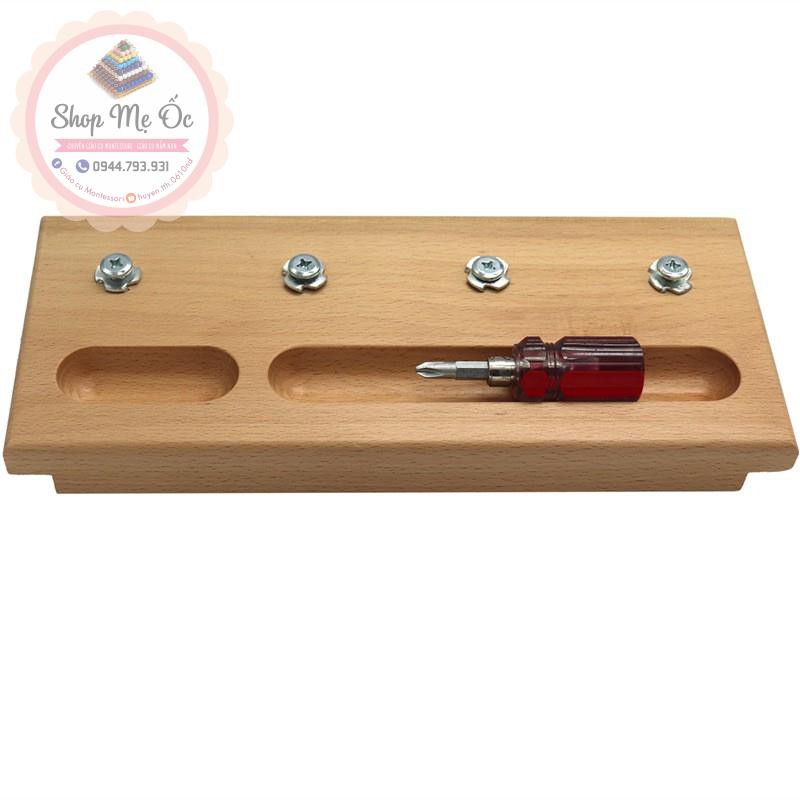 Giáo cụ Montessori - Bộ Lắp Ghép Ốc Vít Cho Bé 3 4 5 Tuổi