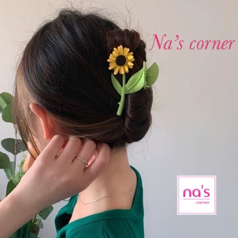 Kẹp tóc kim loại hoa hồng hoa cúc gấu thỏ nơ bền chắc