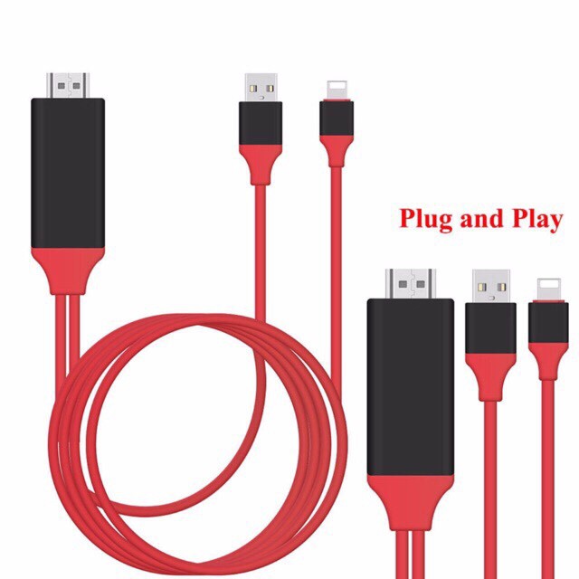 [Iphone] Cáp HDMI Lightning Kết Nối Điện Thoại Iphone Sang TiVi |Phutuan2410