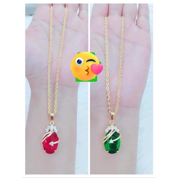 dây chuyền mạ vàng mặt đá
