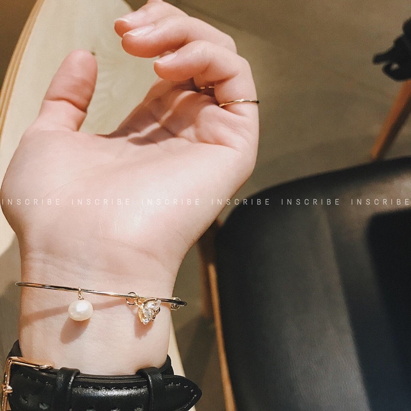 Kiềng tay nữ vàng bọc INS HOPE Bracelet / 14K Gold Filled phối charm cao cấp không phai