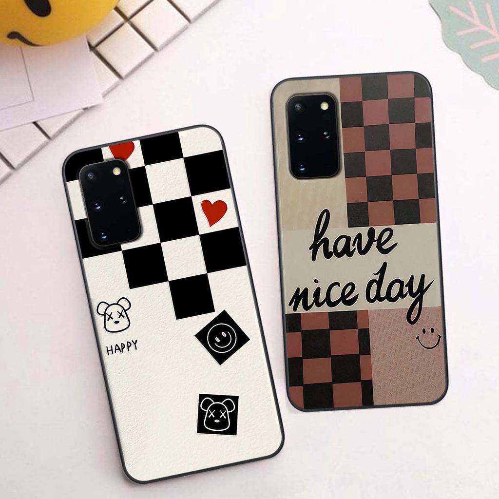 Ốp Samsung S20 / S20 Plus / S20+ caro trái tim cá tính, thời trang siêu đẹp, siêu phong cách