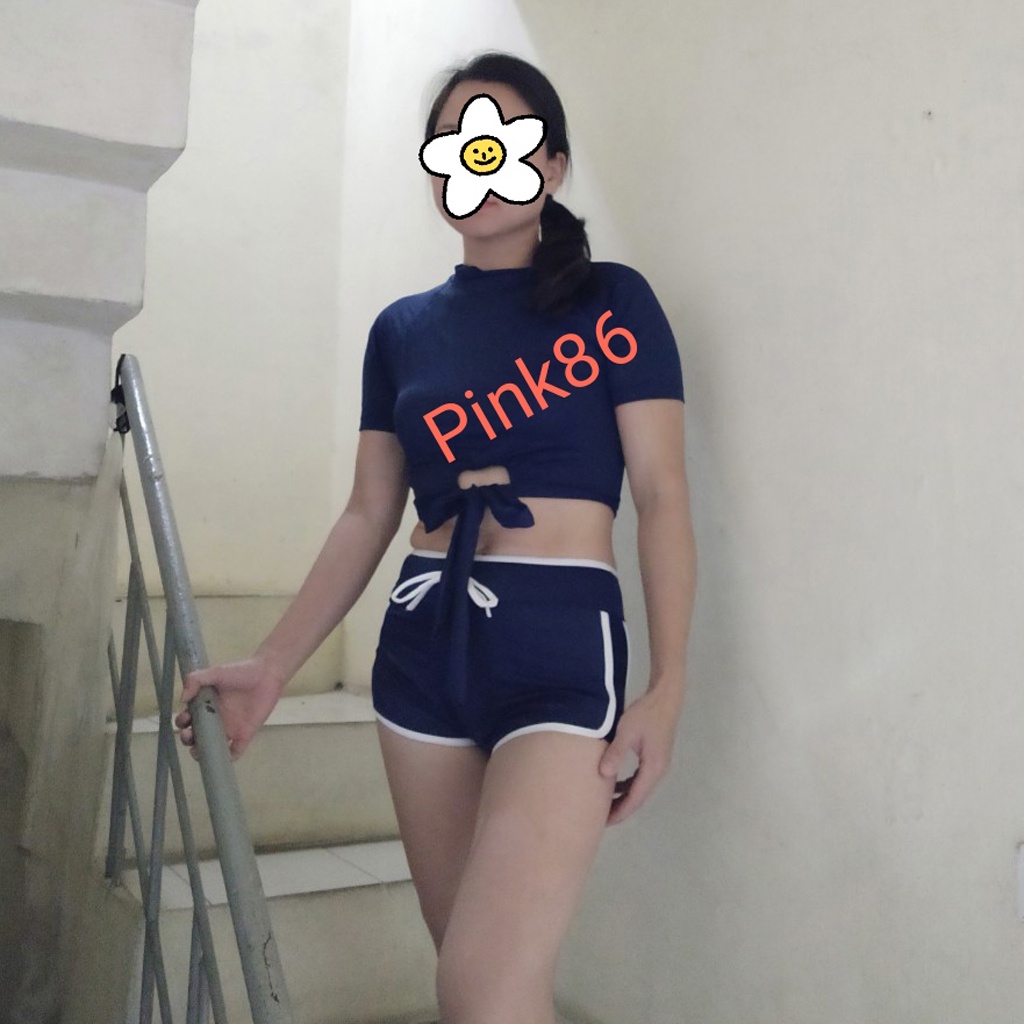 [HÌNH THẬT] Bộ đồ bơi áo croptop quần short trẻ trung BK-550i