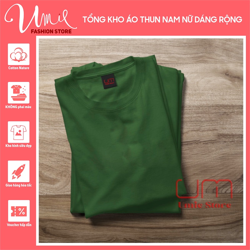 Áo Thun Nam Màu Xanh Rêu Chất Cotton Mềm Mịn, Cổ Bo Sành Điệu – UMIE STORE