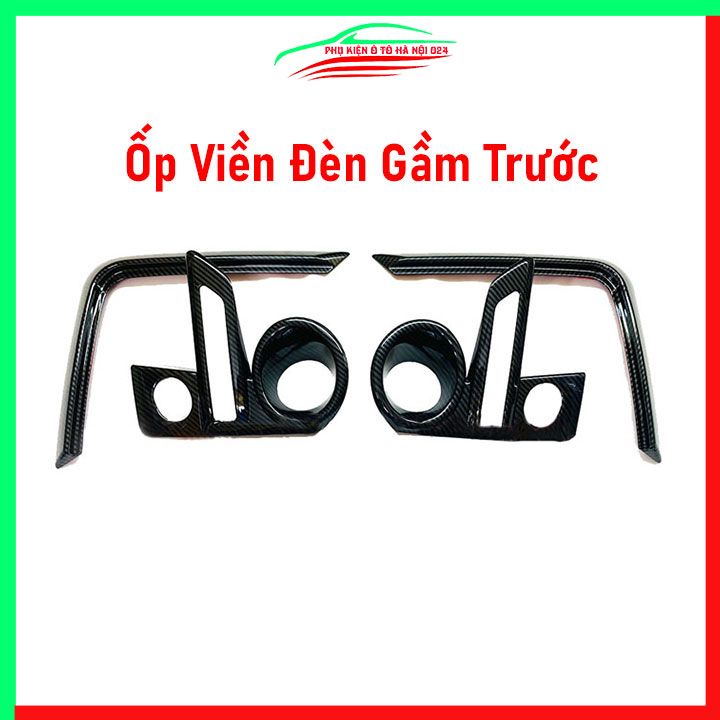 Ốp viền đèn gầm trước sau xe Raize 2021-2023 Cacbon chống trầy trang trí làm đẹp xe