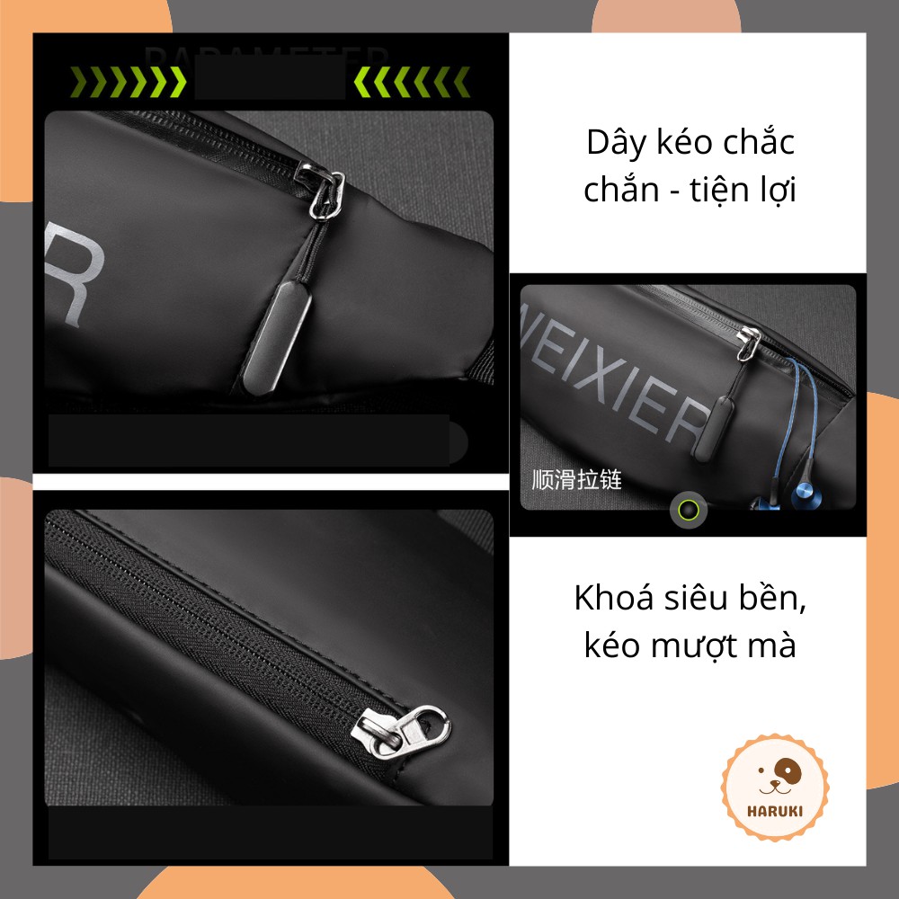 Túi đeo hông đeo thắt lưng Weixier chống nước sử dụng chạy bộ tập thể dục vừa đeo chéo thời trang - HARUKI Shop | BigBuy360 - bigbuy360.vn