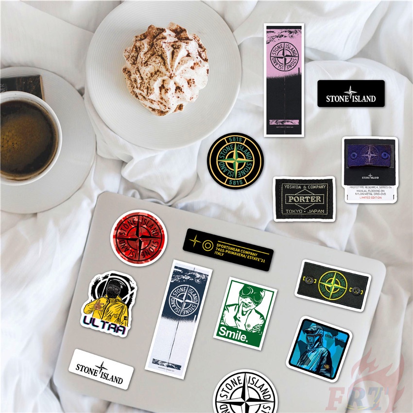 Set 35 Món Đồ Thời Trang ❉ Nhãn Dán Dòng Hòn Đảo Stone Island 01 ❉ Miếng Dán Đề Can Chống Thấm Nước Vẽ Nguệch Ngo