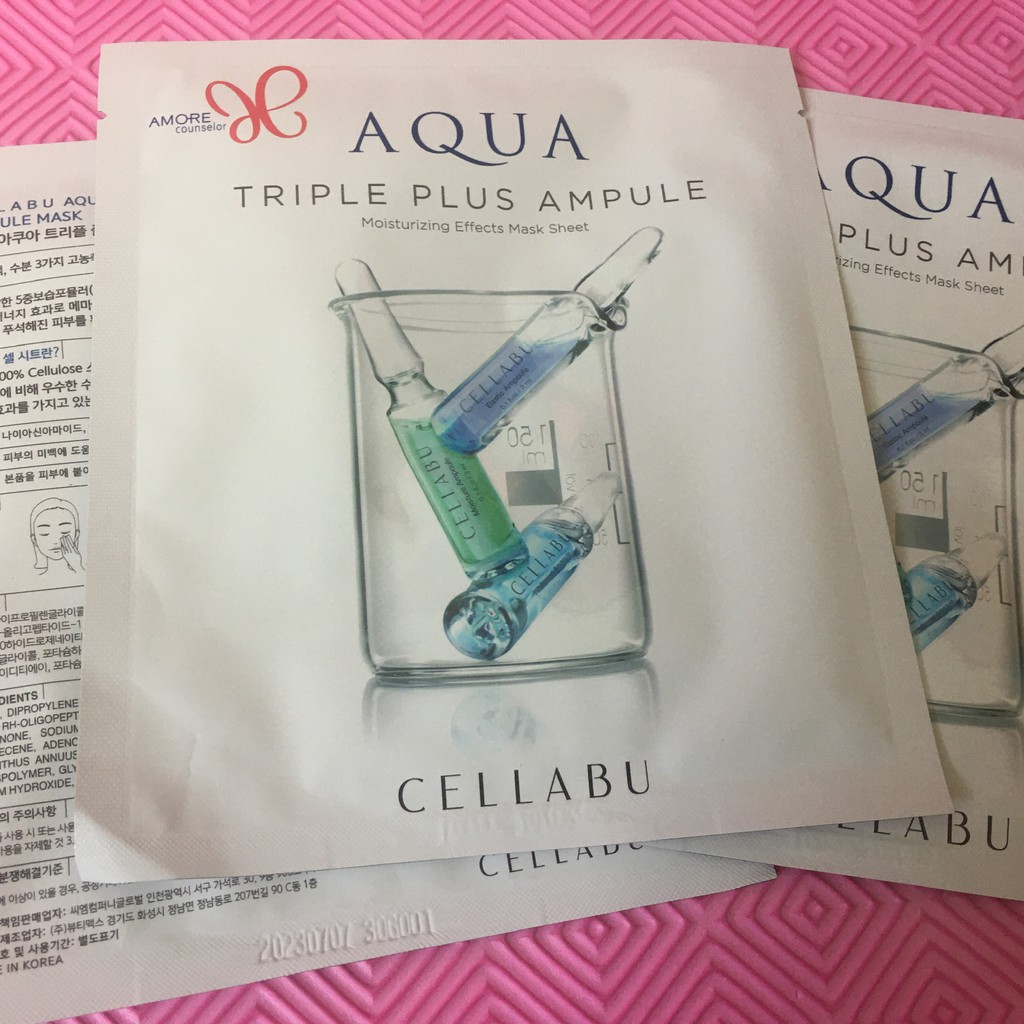 Mặt nạ dưỡng trắng sáng da cấp tốc AMORE AQUA TRIPLE PLUS AMPOULE (1 miếng)