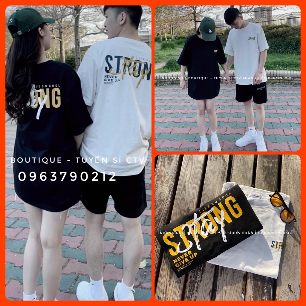 Áo phông Kaiding STRONG STAY form unisex / áo Thun hàng Quảng Châu A1007N Nhung Nhớ Boutique
