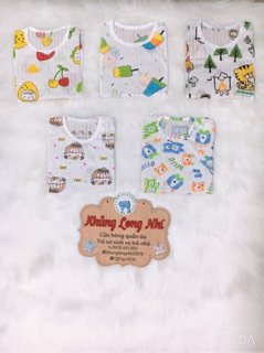 Bộ cotton giấy cộc tay cho bé
